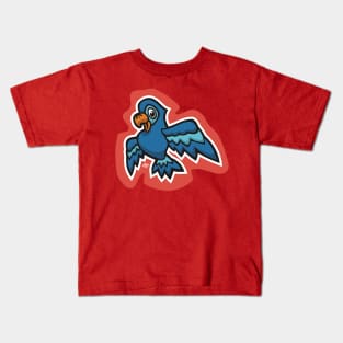 Little Blue Parrot Kids T-Shirt